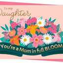 Honeyplum Mothers Day Card For Daughter With Envelope - Bright & Colorful Floral Design With Gold Foil Lettering - 4 x 6 Inches, Pack of 13