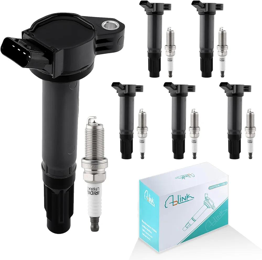 AULINK Set of 6 UF487 Ignition Coil Pack & 6619 Spark Plugs
