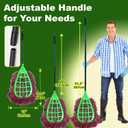 Outdoor Broom Heavy Duty, Adjustable Handle Wide Coverage Broom, Lightweight Plastic Broom for Factory, Office, Patio, Yard & Garden Cleaning