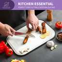 Plastic Cutting Board,Large Cutting Board Dishwasher Safe,Chopping Boards with Non-slip Feet and Juice Grooves,BPA Free,Non-Porous,Rotating Steel Ring Handle,(PURPLE, 15.35"x10.6")
