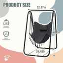 G TALECO GEAR Hammock Chair with Stand,Heavy-Duty and Rustproof Hanging Chair with Stand,Hammock Swing Chair Stand,for Indoor Outdoor Patio Yard Garden Porch (Grey)