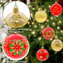 40PCS 2.36" Christmas Balls Ornaments, Plastic Christmas Tree Ornaments, Holiday Baubles, Hanging Decorations for Xmas Trees Holiday Party, Gold Red Baubles