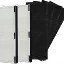 PUREBURG Replacement Filter Set Compatible with Hunter HP600 Tall Tower Air Purifier, 2 H13 HEPA + 4 Activated Carbon Pre-Filters Air Clean Dust VOCs Odor