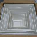 White Acrylic Buffet Risers 8 Pcs, Food Display Stands for Buffet Table Party Catering Dessert Jewelry Collectibles, Acrylic Cube Nesting Boxes with Hollow Bottoms 8 Sizes (10"-9"-8"-7"-6"-5"-4"-3")