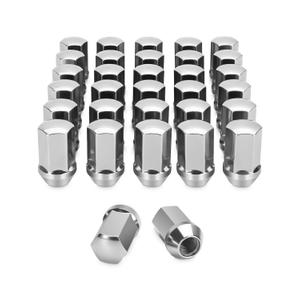 32pcs 14x1.5 OEM Lug Nuts Replacement 2008-2024 Chevy Silverado GMC Sierra 2500 3500, M14-1.5 One-Piece Design Chrome Large Acorn Seat Wheel LugNuts 1.75" Height 7/8" Hex GM Part No 611-236 9596070
