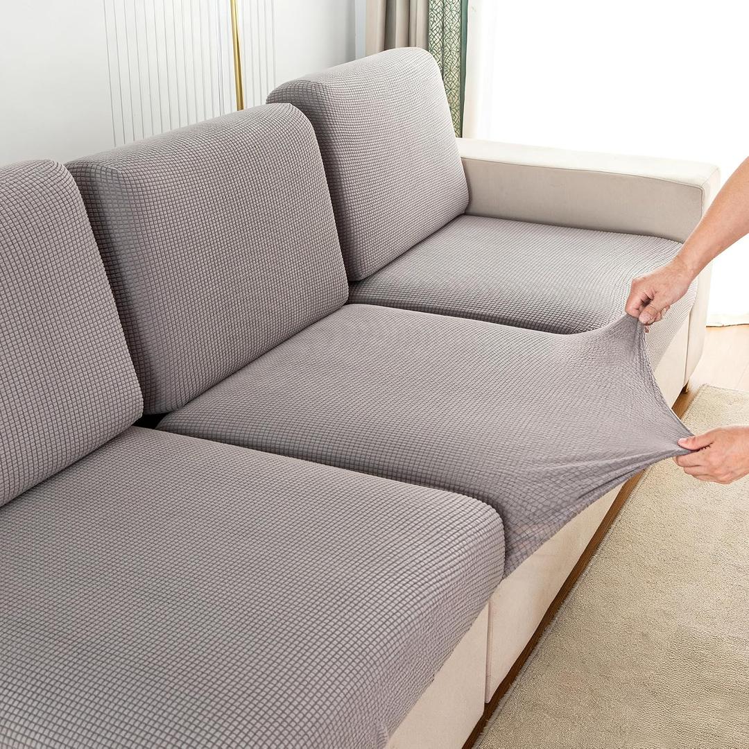 Stretch Couch Cover for Sectional Sofa - Multiple Patterns & Colors,Sofa Cover Design for L-Shaped Couches (1 Pcs)
