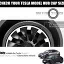 Wheel Rim Protect for Tesla Model Y 21" (2020-2024), Easy-Install Hubcaps Wheel Cover, Scratch-Resistant Car Tire Trim Rings, Stylish Design for Induction Wheels, Peal White 4Pcs Model Y Accessories, 2020-2024 Model Y 21in