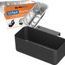 Grease Catcher for Blackstone Griddle with 12 Pack Blackstone Grease Cup Liners, Griddle Accessories Kit