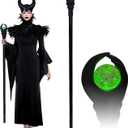 51Inch Green LED Light Maleficent Staff Magical Scepter Wand Wizard