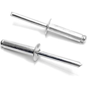 ISPINNER 100pcs 1/4" x 1" Aluminum Blind Rivets, 6.4 x 25mm Pop Rivets, Pack of 100 (Silver)