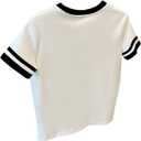 Verdusa Women's Coquette Bow Tops Short Sleeve Shirts Summer Basic Tees (White) M