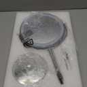 9" Lighted Makeup Mirror with with Lights and Magnification 1X/10x, 5000mAh Rechargeable Magnifying Vanity Mirror, 3 Light Colors Dimmable & Height Adjustable Mirror Gunmetal Grey