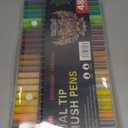 48 Colors Dual Markers Brush Pens, Art Markers Colored Pens for Adult Coloring Books, Brush and Fine Point Dual Tip Artist Colored Marker Set for Drawing Adult Coloring Hand Lettering