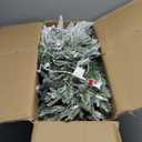 Artificial Christmas Trees Flocked Snow White Xmas Tree 4ft