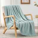Love's cabin 6 Layer 100% Cotton Muslin Blanket, 50"x60" Throw Muslin Blanket for Couch Bed, Cyan Muslin Throw Blanket, Lightweight and Breathable Cotton Gauze for Adult