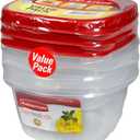 Rubbermaid Easy Find Lids Food Storage Containers, Racer Red, 6-Piece Set