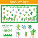 2 x Cactus Cutouts Picture Frame Bulletin Board Decorations Set Summer Plants Flower DIY Photo Cutouts for Classroom Back to School Whiteboard Chalkboard Wall Decor Teacher Supplies
