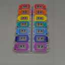 Fullicon Moisture Proof Pill Organizer 2 Times a Day, Large Pill Box 7 Day, Spill Proof Pill Case, Travel Pill Container, Medicine Pill Organizer with Secure Lids, Daily Pill Organizer (Rainbow Clear)