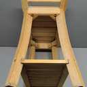 Bamboo Shower Bench Inside Shower Stool with Storage Shelf, Spa Bath Chair for Bathroom, Seat or Organizer for Living Room, Bedroom and Garden (Natural, Medium+ 19.5x10.5x18.5 Inch)