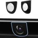 2pcs Front & Rear Camera Protective Lens Guard Cover Compatible with Tesla Model Y Juniper 2025–2026, Spherical PC Bumper Camera Protector Case
