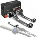 JFG RACING Brake Levers for Surron Light Bee,CNC Adjustable Foldable Handle Brake Levers Replacement for Dirt Bike Surron Light Bee X and S/X160/X260-Grey