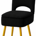 IBUYKE Small Storage Vanity Stool with Folding Backrest, 12.99" x 13.78" x 31.5" Square Teddy Velvet Ottoman, Makeup Chair for Living Room, 4 Metal Legs with Anti-Slip Feet, black WBD027J