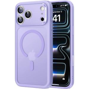 ESR for iPhone 17 Pro Case, Compatible with MagSafe, Shockproof Military-Grade Protection, Scratch-Resistant Back, Magnetic Phone Case for iPhone 17 Pro, Classic Hybrid Case, Frosted Purple