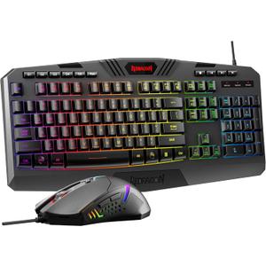 Redragon S101-3 PRO Gaming Keyboard and Mouse, RGB Backlit Programmable Keyboard Mouse with Software, Independent Macro Record Keys, Value Combo Set, New Update Version (Wired, Black)