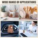 BBTO 1 Pcs Felt Highland Cow Gift Car Air Freshener Clips, Funny Handmade Air Fresheners, Cute Highland Cow Car Accessories, Ornament Vent Decor for Women Men, Christmas Party Gift (Brown)