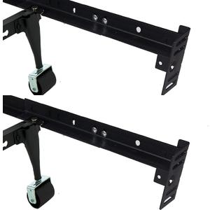 ironwork Bed Frame Footboard Extension Brackets Set Attachment Kit, Bolt-on Footboard Extension Brackets Attachment Kit - Fit for Twin, Full, Queen, or King Size Beds