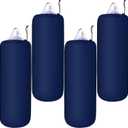 Woanger 4 Packs Boat Fender Cover 10" x 26" Fleece Marine Bumper Covers for Center Rope Tube Style Fenders (Boat Fender Not Included)
