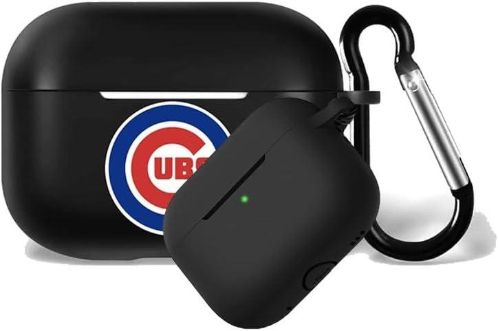 for Cubs Silicone Protective case Compatible with airpods Pro Generation Charging case Cover Keychain