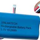 AOLIKES 3.7v 5200mAh 18650 1s2p Rechargeable Lithium-ion Battery with Jst PH2.0/3P Connector Plug Wires / 5C Cells, Support Fast Charging