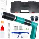 Concrete Nail Gun Kit,5 Speed Adjustable Manual Nail Gun for Concrete, Nail Wall Shooting Machine Fastening Tool for Red Brick Walls, Concrete Walls, Household Decor