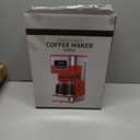 SHARDOR 10-Cup Programmable Coffee Maker, Regular & Strong Brew Drip Coffee Machine for Home and Office, Auto Shut Off, Permanent Filter (Red)