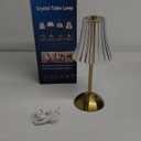 Vintage Lamp,2000mAh Rechargeable Lamps Cordless Lamp,3 Colors+10 Brightness Small Battery Operated Lamps for Bedroom (Gold-Rose)