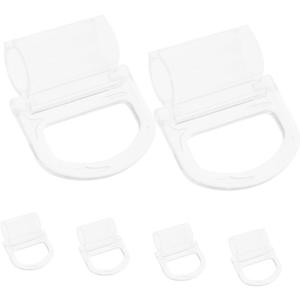 Cabilock 6Pcs Transparent Roller Shade Pull Handles for Cordless Window Blinds Easy Install Plastic Pulling Handles for Home and Rv Window Treatments