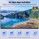 KVM Switch 3 Monitors 3 Computers 8K@60Hz 4K@144Hz, HDMI Displayport Triple Monitor KVM Switches for 3 PC Share 3 Monitor and 4 USB 3.0 Devices, Wired Remote, Power Adapter and USB3.0 Cables Included