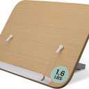 Wood Book Stand - Book Holder for Reading Hands Free, Foldable, Adjustable Book Display Stand, Cookbook Stand Portable, Lightweight Page Holder for Book Lovers, Cooks, Students 13.4"x9.4"