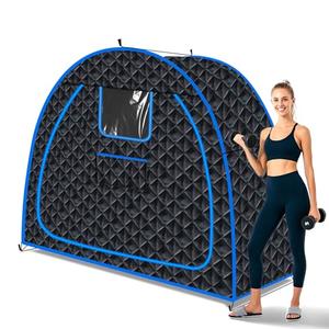 Smartmak Full Size Steam Sauna Tent, Three Person Portable Full Body Home Spa Room, Personal Large Space for Relaxation, Steamer NOT Included