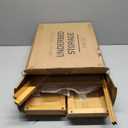 Bamboo Under Bed Storage Containers, Rolling Underbed Organizer with Wheels, Sturdy Under the Bed Shoe Storage Bins, Stackable Underbed Drawers for Bedroom Closet Clothing Toy 2 Packs (Black, Large)