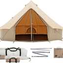 WHITEDUCK Regatta Canvas Bell Tent - w/StoveJack, Waterproof, 4 Season Luxury Camping and Glamping Yurt Tent Outdoor