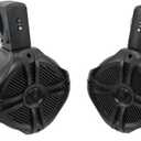 SDX Pro Audio - 6.5 inch 350W Fully Wireless Bluetooth Marine Speaker System (Pair) - Wakeboard Tower/Waketower and Fits Rollbar/Rollcage - Rechargeable, No Wiring/Cables Needed - No Receiver Needed