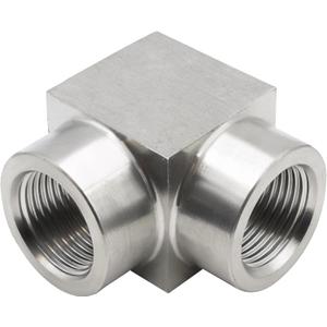 Stainless Steel 304 Pipe Fitting 1/4" NPT Female x 1/4" NPT Female, Square 90 Degree Elbow Fitting,1pc
