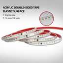 AC 120V LED Strip Lights 3.28 Foot Warm White with US Plug 1M Cuttable LED Lights SMD 2835 110 Volt LED Tape Lights for Bedroom Kitchen Under Cabinet Lighting(Warm White, 3.28ft)