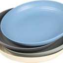 shopwithgreen Lightweight Wheat Straw Plates - 4 Pack 10'' Unbreakable Dinner Plates, Dishwasher & Microwave Safe, BPA free, for Kids, Children, Toddler & Adult