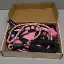 No Pull Dog Harness, Collar & Leash Set | Includes Dog Seat Belt, Collapsible Bowls & Poop Bag Dispenser. Ideal for Training, Walking, Hiking. Fits Small to Large Dogs(Pink-XL)