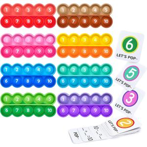 Joycat Ten-Frame Math Learning Tools for Elementary-8 Ten Frames and 20 Task Cards Math Counting Games with for Preschool Kindergarten Classroom Learning Activities Kids Ages 3-5
