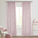 102 Inch Pink Pinch Pleated 100% Blackout Curtains for Girls Bedroom Living Room Thermal Insulated Pleated Room Darkening Light Blocking Linen 102 Inch Curtains Drape Window Panels Baby Pink Blush