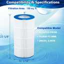 Pool Filter Compatible with CC100, CCRP100, PAP100, PAP100-4, Unicel C-9410, R173215, Filbur FC-0686, 59054200, 160316, Predator 100-1 Pack